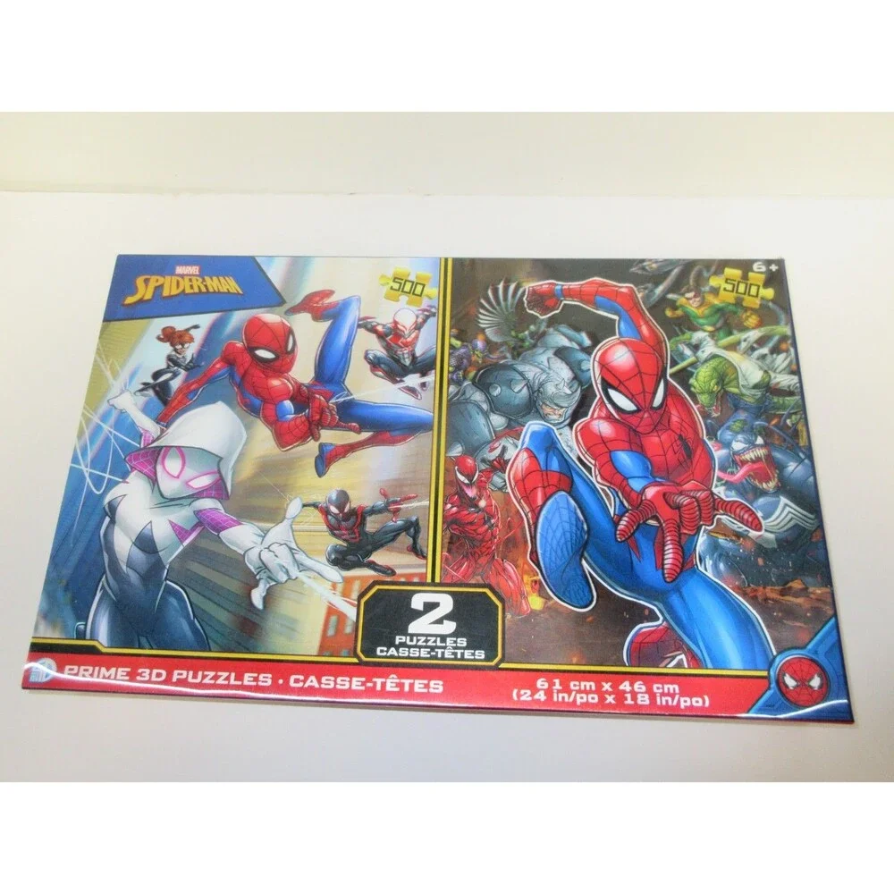 Marvel Spider-Man Prime 3D TWIN PACK Lenticular Puzzles of 500pcs 24x18